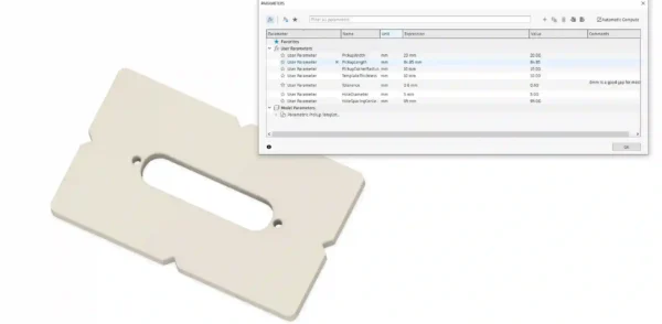 Parametric Pickup Routing Template